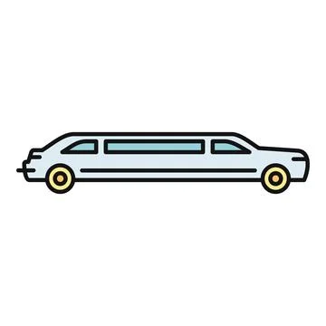 Limousine vector icon representing luxury transport and celebration Stock Illustration