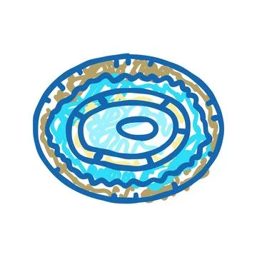 Limpet sea shell beach icon doodle illustration Illustrazione stock