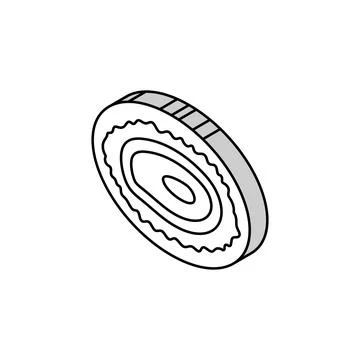 Limpet sea shell beach isometric icon vector illustration Illustrazione stock