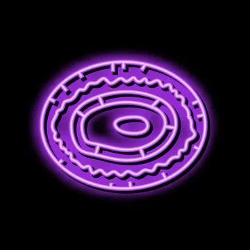 Limpet sea shell beach neon glow icon illustration Stock Illustration
