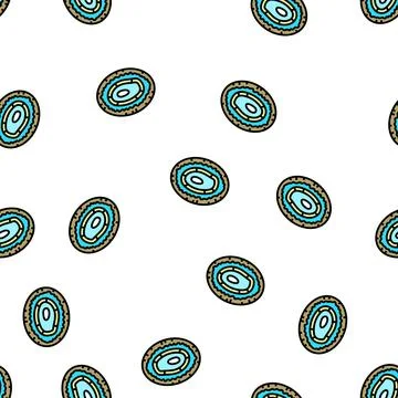 Limpet sea shell beach vector seamless pattern Stock Illustration