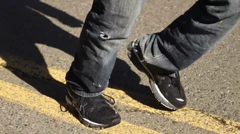 Limping teen Stock Footage 33303095