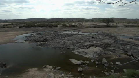 Limpopo river from an elevation, 2005, South Africa Stockbeeldmateriaal 202905774