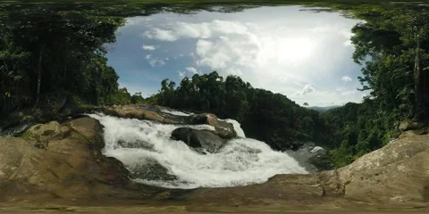 Limunsudan Falls in the Philippines. Virtual Reality 360. 動画素材 252515328