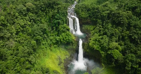 Limunsudan Falls, waterfall in the Philippines. Stock Footage 285974486