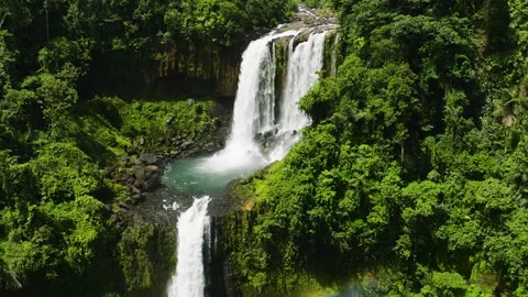 Limunsudan Falls, waterfall in the Philippines. Stock Footage 342640715
