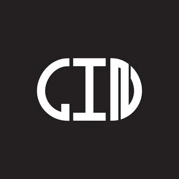 LIN letter logo design on black background. LIN creative initials letter logo Ilustración de archivo