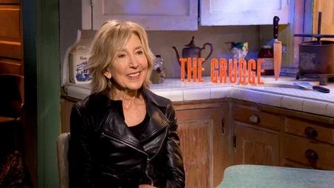 Lin Shaye is interviewed on press junket about horror movie 'The Grudge' - 2020 Video stock 125808325