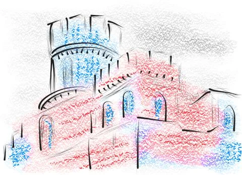 Lincoln castle Stock Illustration