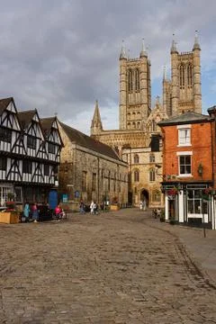 Lincoln castle square Stock Photos