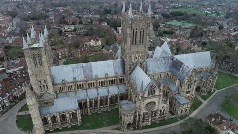 Lincoln Cathedral, Lincoln UK Stock Footage
