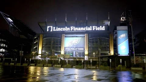 Aerial View of Lincoln Financial Field Monday Night Football Stock