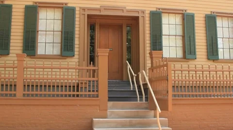 Lincoln Front door &amp; steps Video stock 8770196