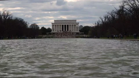 Lincoln Memorial and Reflection Pool 4K Stock Footage 179137840