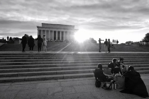 Lincoln Memorial auf der National Mall; Washington DC, Vereinigte Staaten ... Stock Photos