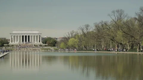 Lincoln Memorial off center Stock Footage 85816201