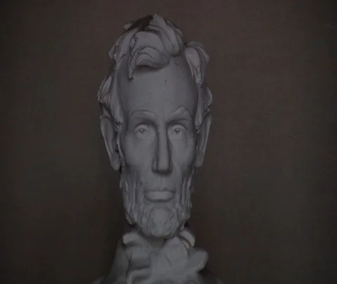 Lincoln Memorial CU Pull Stock Footage 87097118