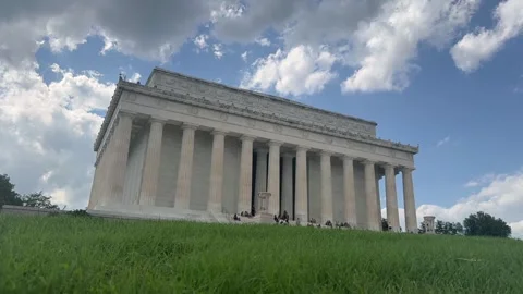 Lincoln Memorial Low Angle Timelapse Stock Footage 343577452