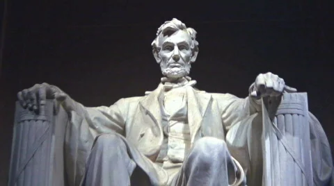 Lincoln memorial at night  Stock Footage 346984