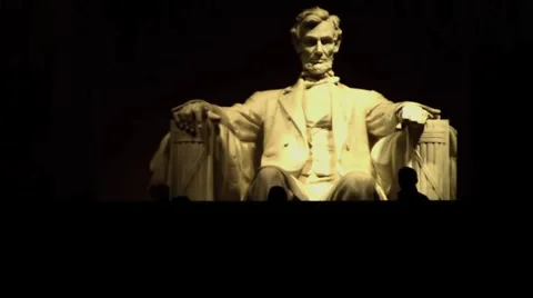 Lincoln Memorial At Night  Stock Footage 1065666