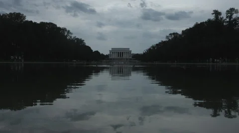 Lincoln Memorial Reflecting Pool Ducks Video stock 66309218