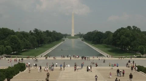 Lincoln Memorial Reflecting Pool Stock Footage 54699345
