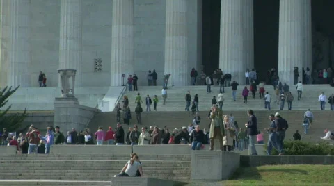 Lincoln Memorial Steps Stock Footage 157441
