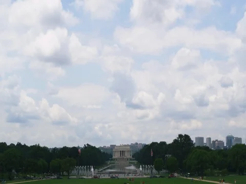 Lincoln memorial time lapse with rolling clouds Stock Footage 78652953