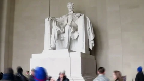 Lincoln Memorial timelapse 库存影片 84810095