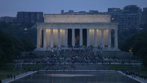 Lincoln Memorial at Twilight Video stock 243769729