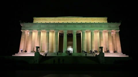 Lincoln Memorial In Washington Dc At Nig Stock Video Pond5