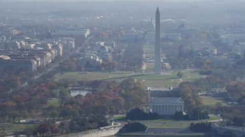 Lincoln Memorial, Washington Monument, and Capitol on the National Mall. Shot in Stock Footage 59209059