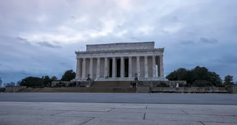 The Lincoln Memorial in winter Stock Footage 147783003