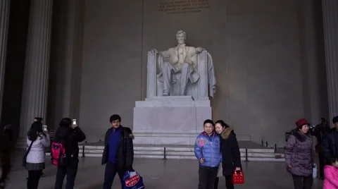 Lincoln Monument in DC Stock Footage 59998154