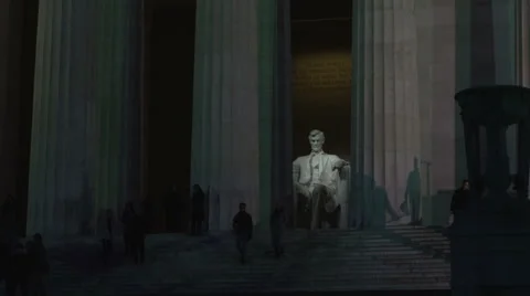 Lincoln Monument in DC Stock Footage 60029685