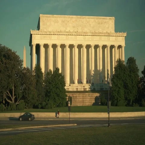Lincoln Monument in DC Stock Footage 69488867