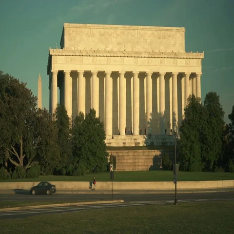 Lincoln Monument in DC Stock Footage 69488963