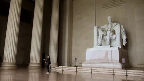 Lincoln Monument | Washington D.C. (Time Lapse) Stock Footage 75999891