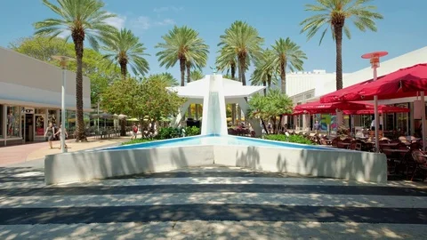 Lincoln Road Mall Stock Footage 75680989
