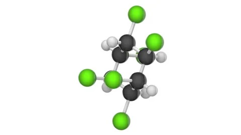 Lindane. C6H6Cl6. Seamless loop. Stock Footage 154399579