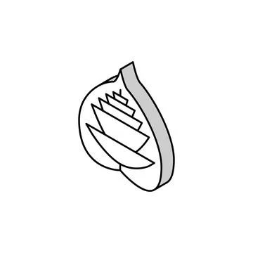 Linden leaf isometric icon vector illustration Stock Illustration