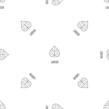 Linden leaf pattern seamless vector イラスト素材