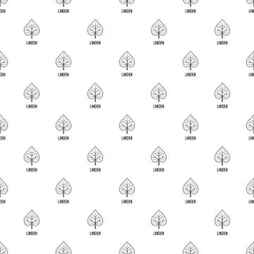 Linden leaf pattern seamless vector Stock Illustration