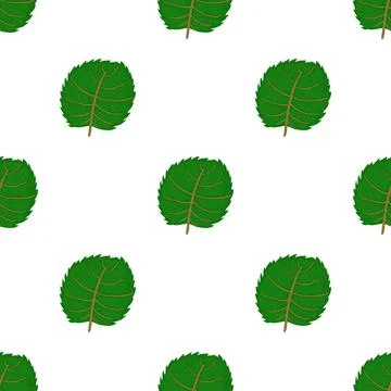 Linden leaf pattern seamless vector Illustrazione stock