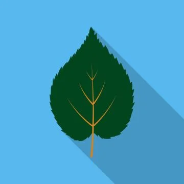 Linden leaf vector icon in flat style for web Stock Illustration