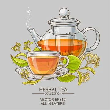 Linden tea vector illustration Stock Illustration