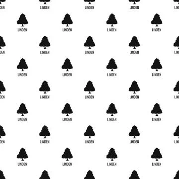 Linden tree pattern seamless Stockillustratie