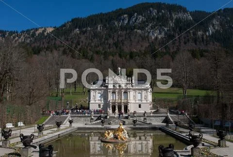 Linderhof palace Stock Photos