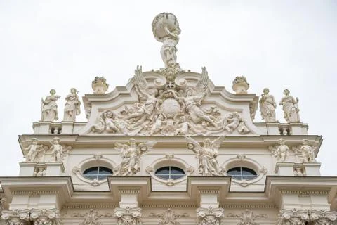 Linderhof Palace. View of the central complex. Bavaria, Germany Stock Photos