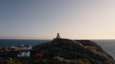 The Lindesnes Lighthouse Vídeo Stock 122223786